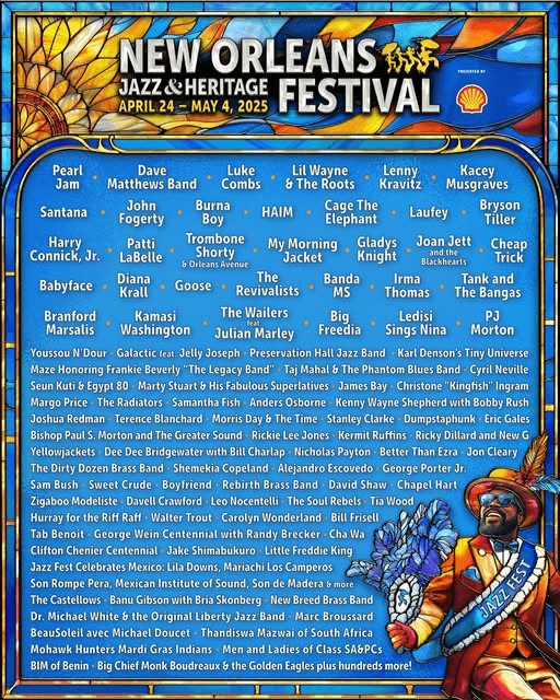 NEW ORLEANS JAZZ & HERITAGE FESTIVAL du 24 April to 54 May 2025 Bel7